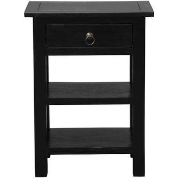 Elliot 1 Drawer Lamp Table (Black)