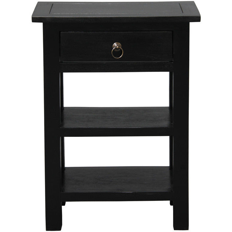 Elliot 1 Drawer Lamp Table (Black)