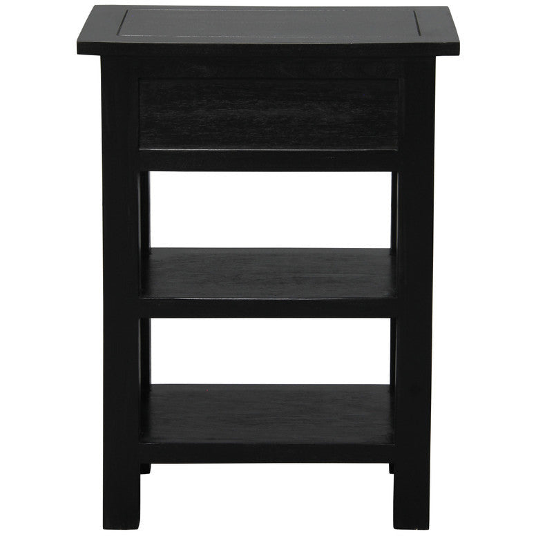 Elliot 1 Drawer Lamp Table (Black)