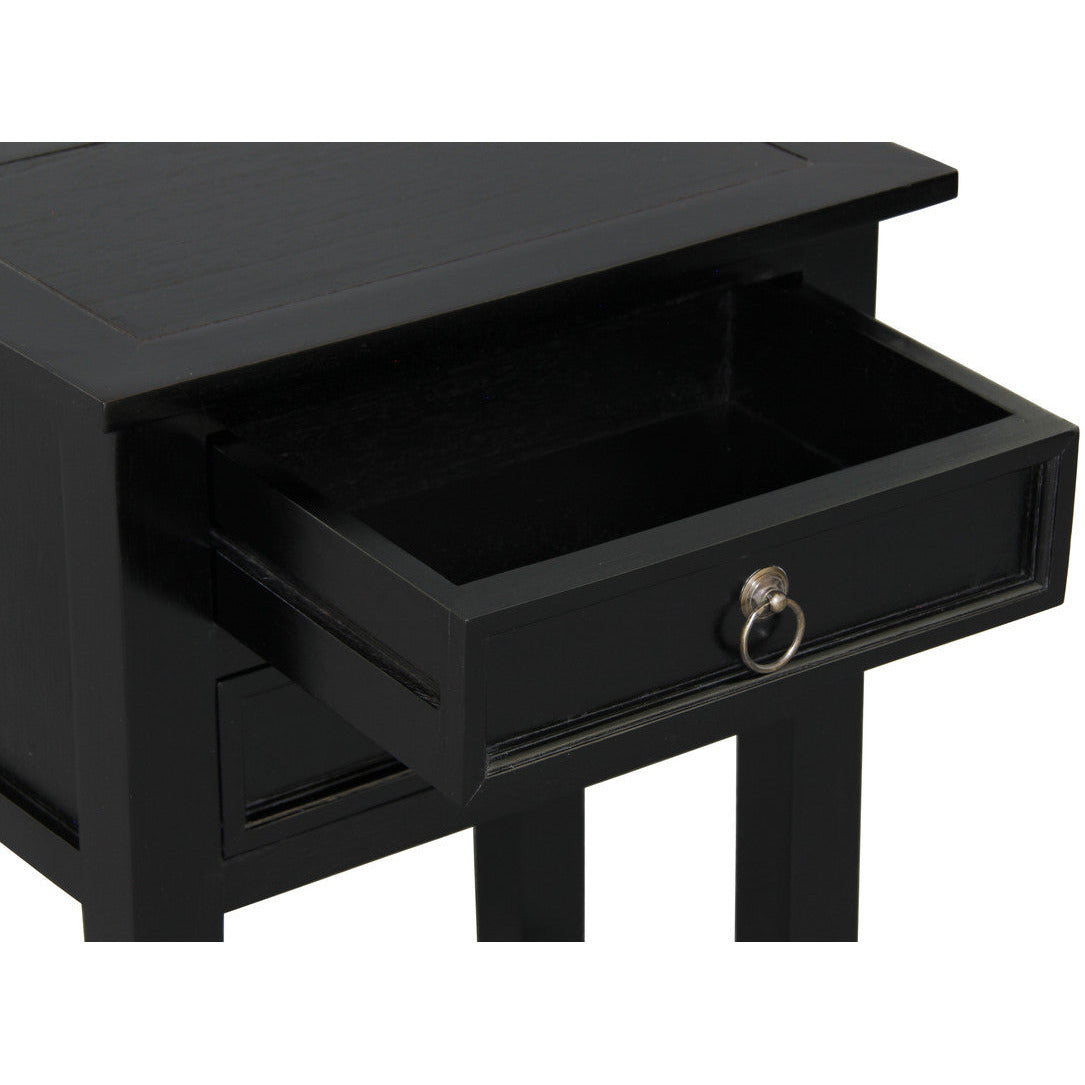 Elliot 2 Drawer Lamp Table (Black)