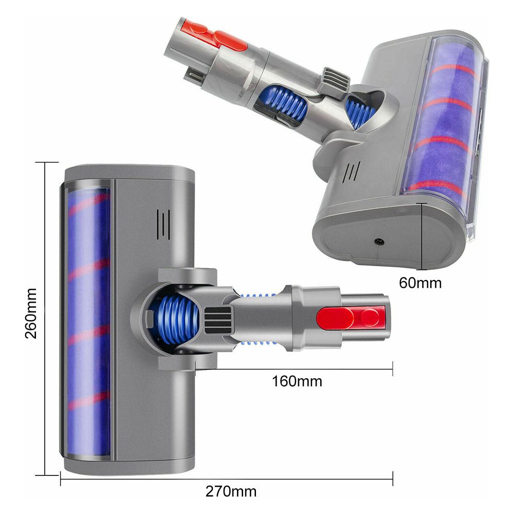 LED Soft Roller Brush Head Floor Tool for DYSON V7 V8 V10 V11 Vacuum Cleaner