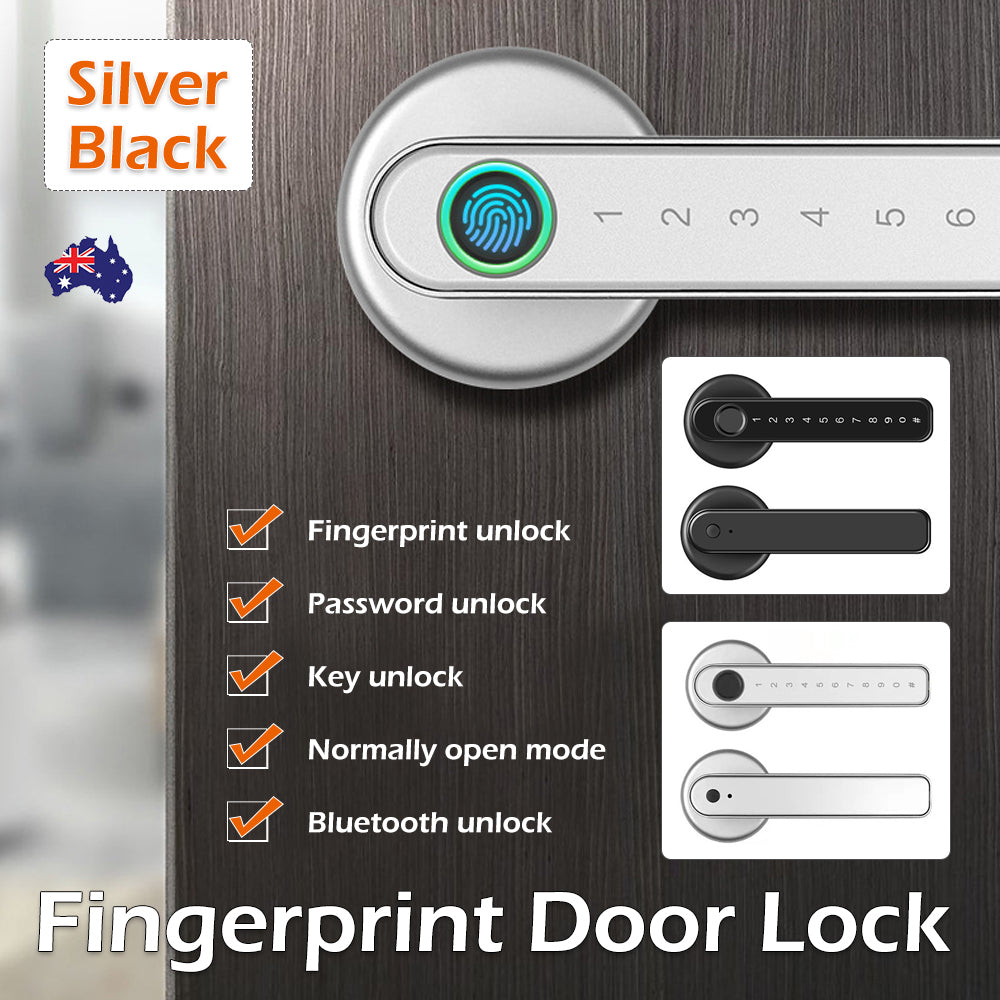 Smart Fingerprint Door Lock Electronic Handle Digital Password Bluetooth Key APP