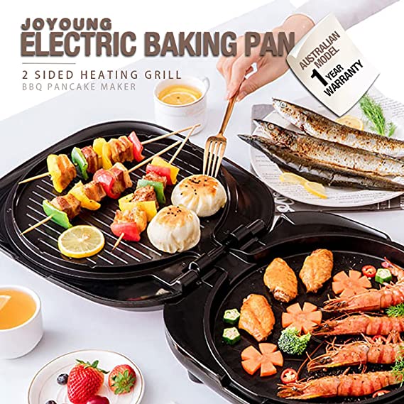 Joyoung Electric Baking Pan 2-Sided Heating Grill BBQ Pancake Maker 30cm