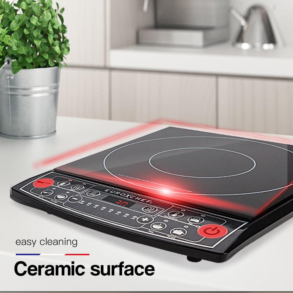 Electric Induction Portable Cooktop Ceramic Hot Plate Kitchen Cooker 10AMP