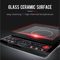 EuroChef Electric Induction Cooktop Portable Kitchen Cooker Ceramic Cook Top