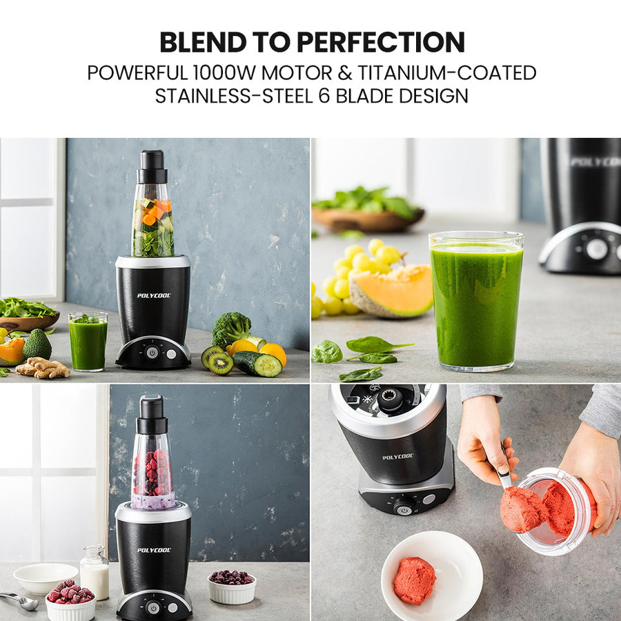 1000W 2in1 Vacuum Blender, 700ml Capacity, Removable Sealing Arm