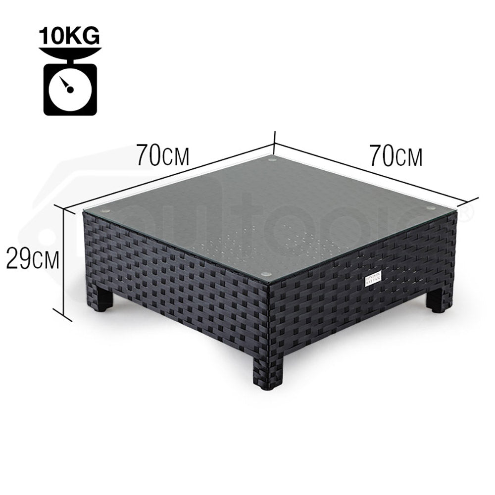 1pc Outdoor Wicker Coffee Table