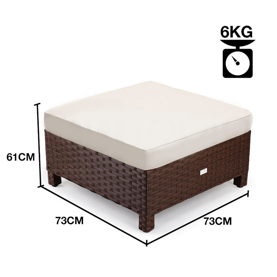 Ottoman Outdoor Wicker Sofa Lounge Foot Stool