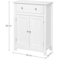 Floor Cabinet with Drawer and 2 Doors White BBC61WT