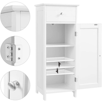 Floor Cabinet with 1 Door and Drawer White