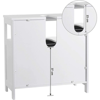 Under Sink Cabinet with 2 Doors Open Compartment White