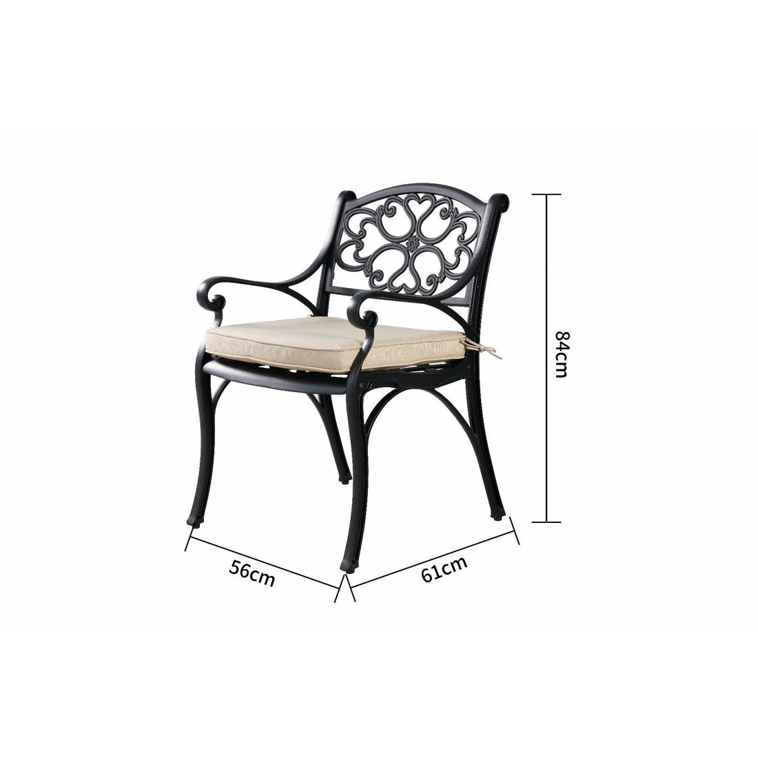 2pc Aluminium Garden Chairs