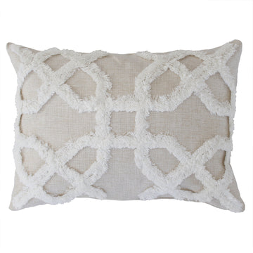 Cushion Cover-Boho Textured Single Sided-Lattice 30cm x 50cm