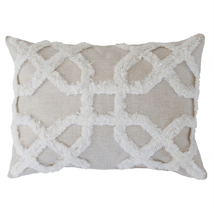 Cushion Cover-Boho Textured Single Sided-Lattice 30cm x 50cm