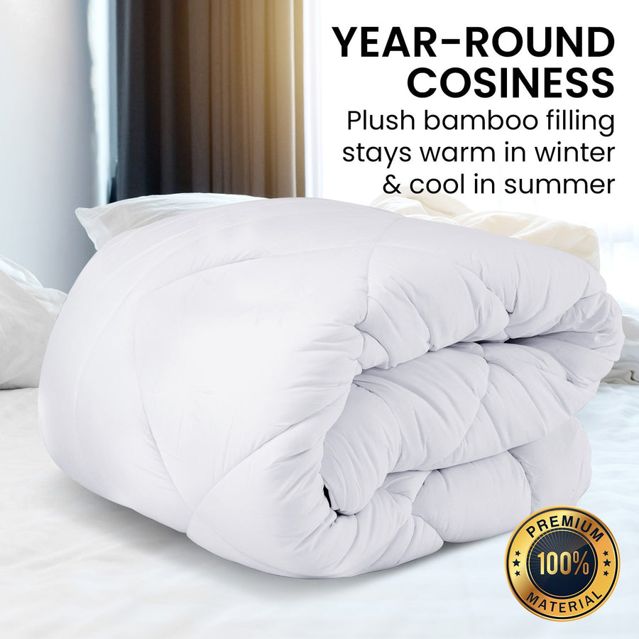 Microfibre Bamboo Comforter Quilt 400gsm - Queen