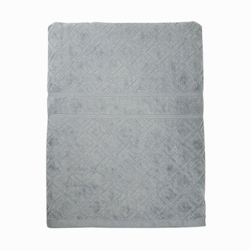 Premium Velour Diamond Design Jacquard Bath Towel (Grey)