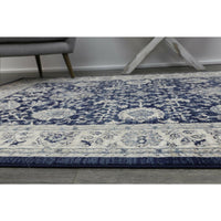 Arya Navy Blue Traditional Rug 160x220 cm