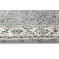 Arya  Grey Cream Border Rug 200x290 cm