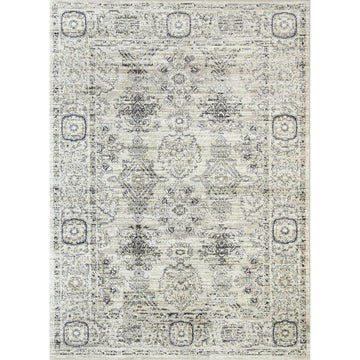 Arya Cream Grey Contemporary Rug 200x290 cm