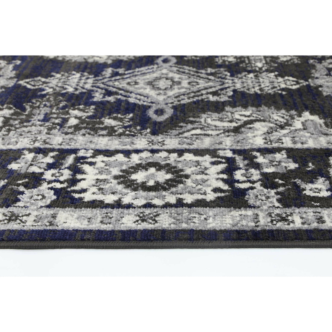 Arya Traditional Navy Grey Rug 200x290 cm