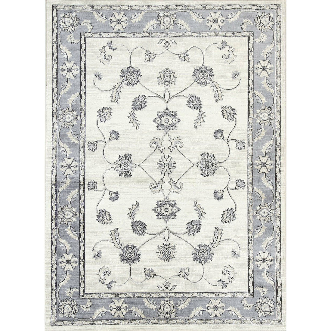 Arya Cream Grey Oriental Rug 240x330 cm