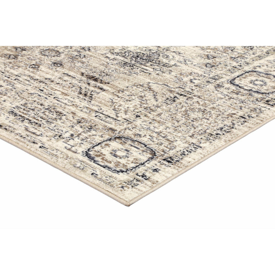 Arya Cream Grey Contemporary Rug 240x330 cm