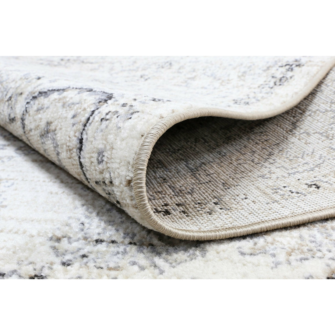 Arya Cream Grey Contemporary Rug 240x330 cm