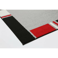 Atta Grey Red Border Rug 160x220 cm