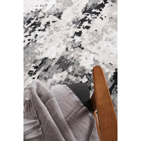 Ermina Modern Abstract Grey Black Rug 160x230cm