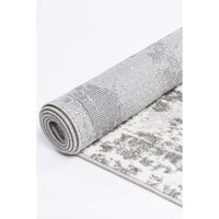 Ermina Modern Abstract Light Grey Rug 160x230cm