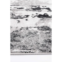 Ermina Modern Abstract Grey Black Rug 200x290cm