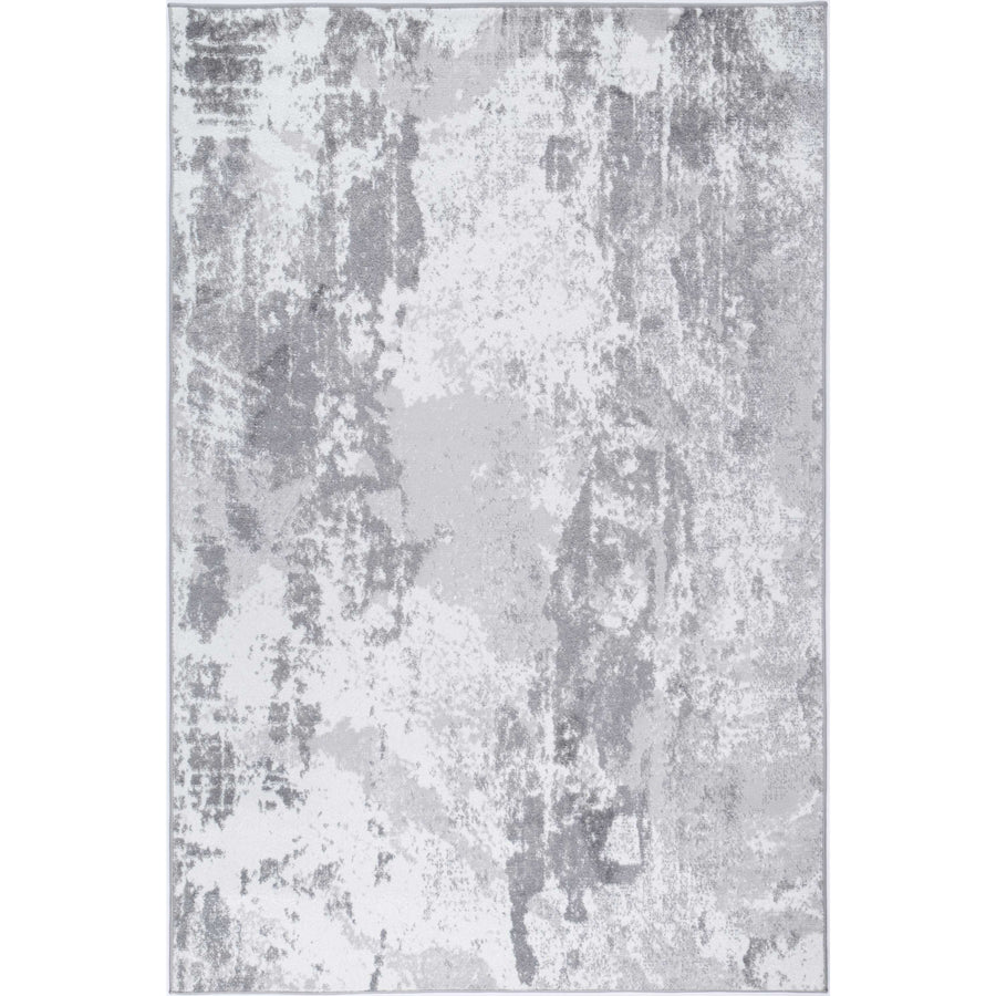 Ermina Modern Abstract Light Grey Rug 200x290cm