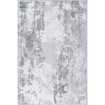 Ermina Modern Abstract Light Grey Rug 240x330cm