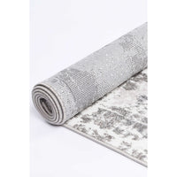 Ermina Modern Abstract Light Grey Rug 240x330cm