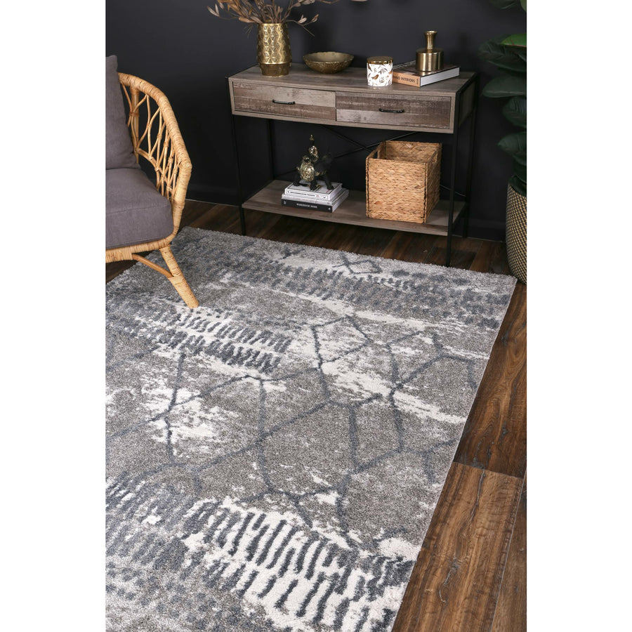 Yuzil Blue Abstract Rug 120x170cm