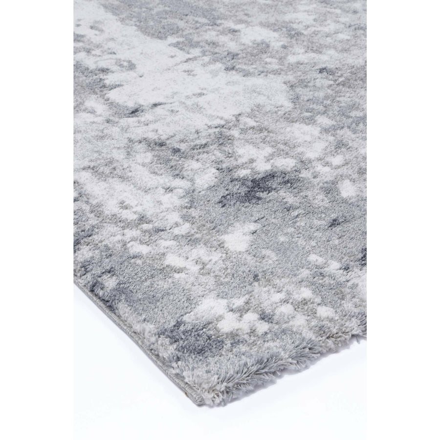 Yuzil Grey White Abstract Rug 160x230cm
