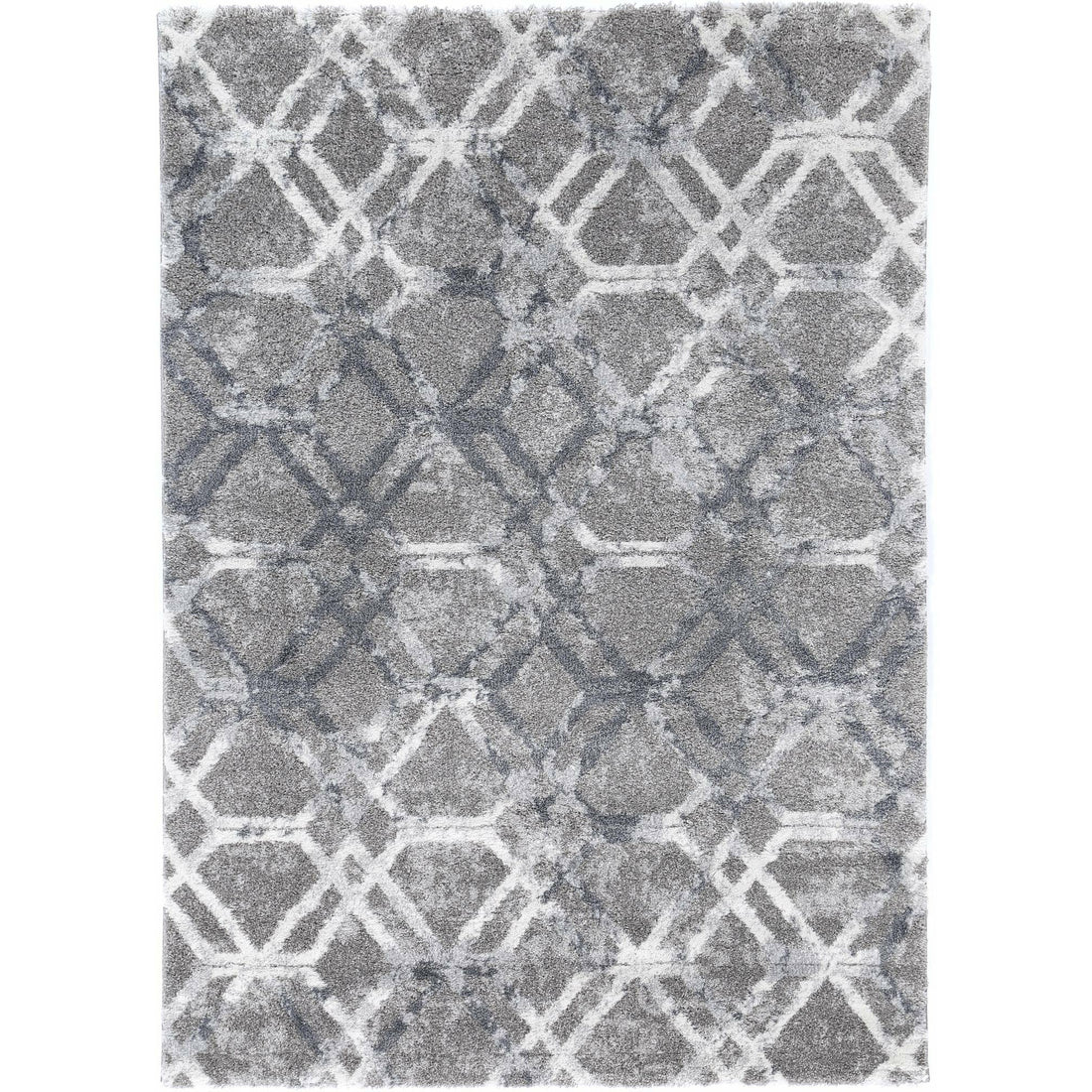 Yuzil Blue Lattice Rug 280x380cm