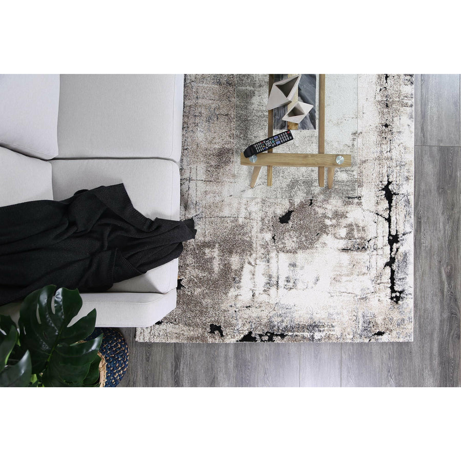 Vision Grey and Beige Abstract Rug 160x230cm