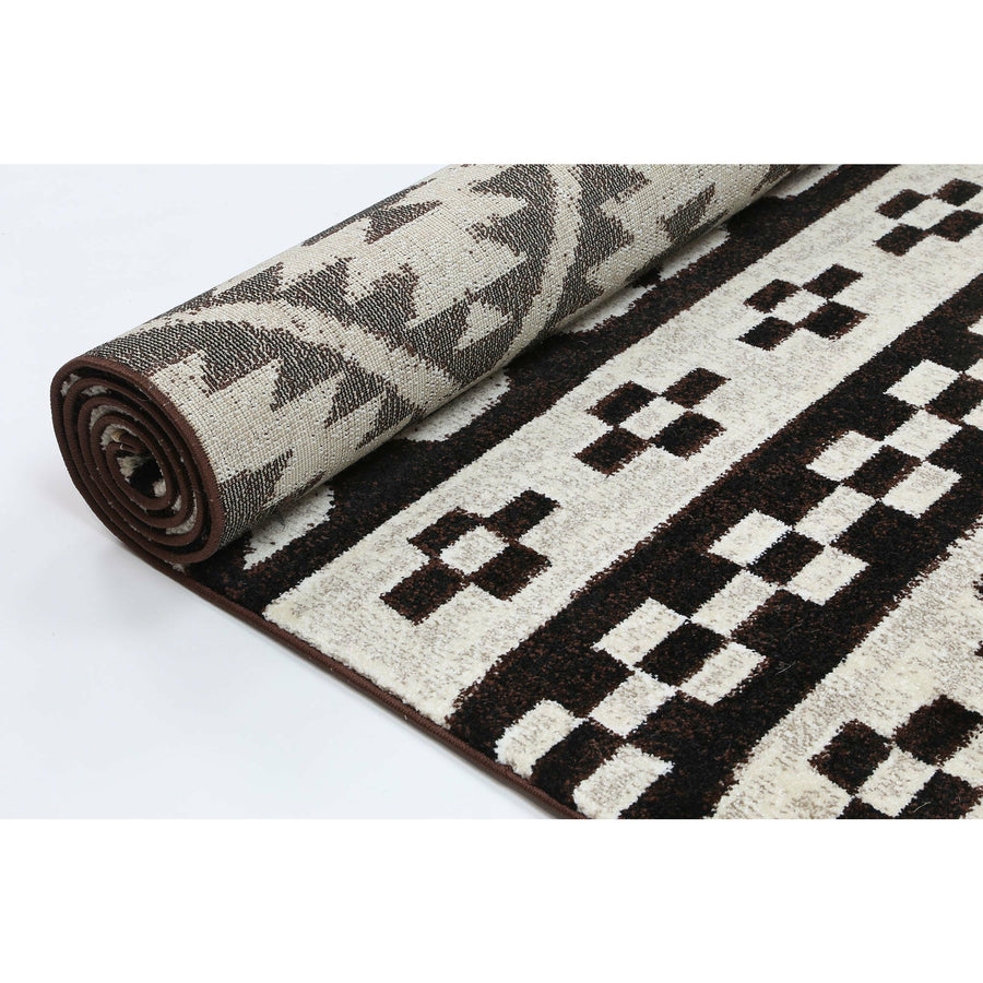 Dream Brown Beige Aztec Rug 200x290 cm