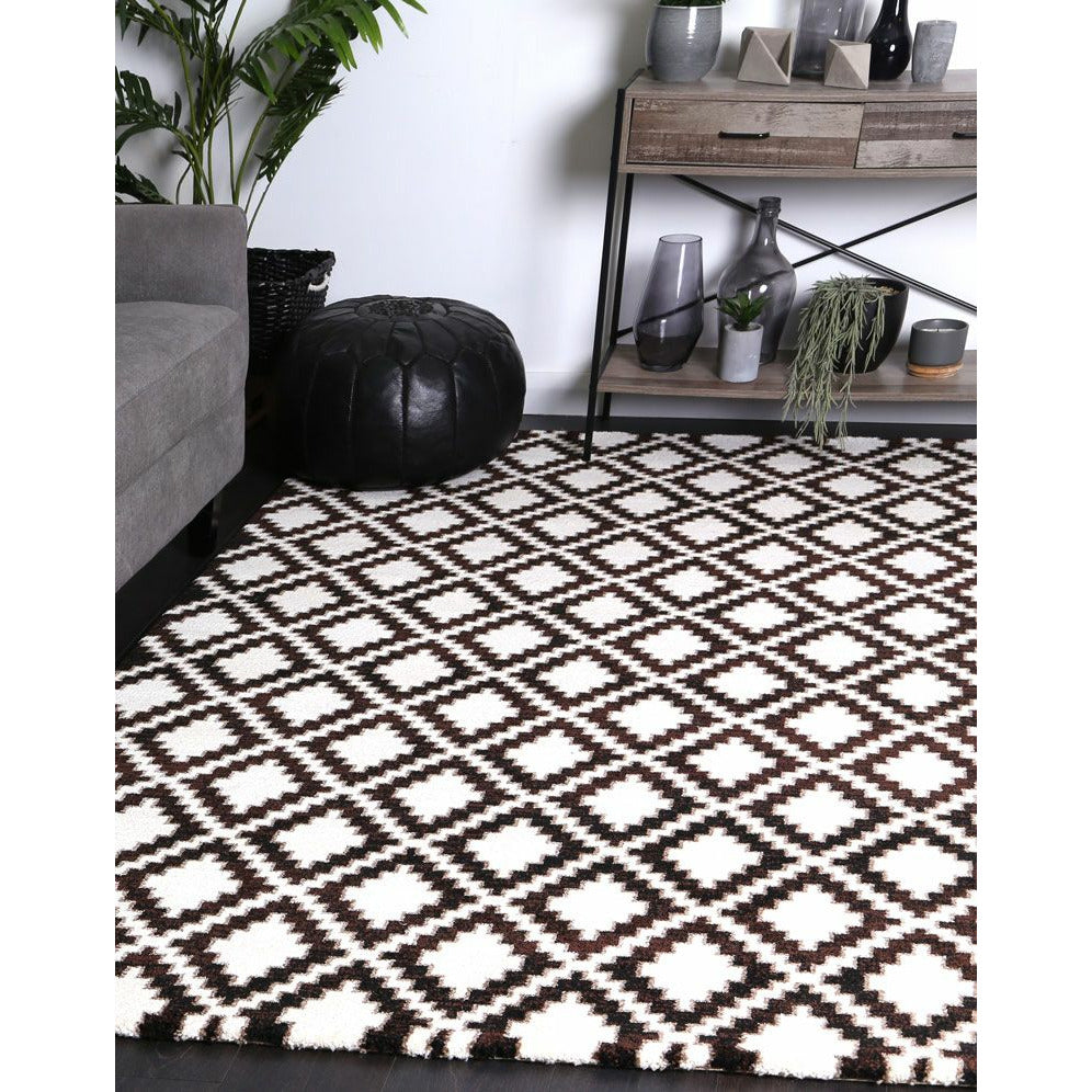 Dream Beige Diamond Pattern Rug 200x290 cm