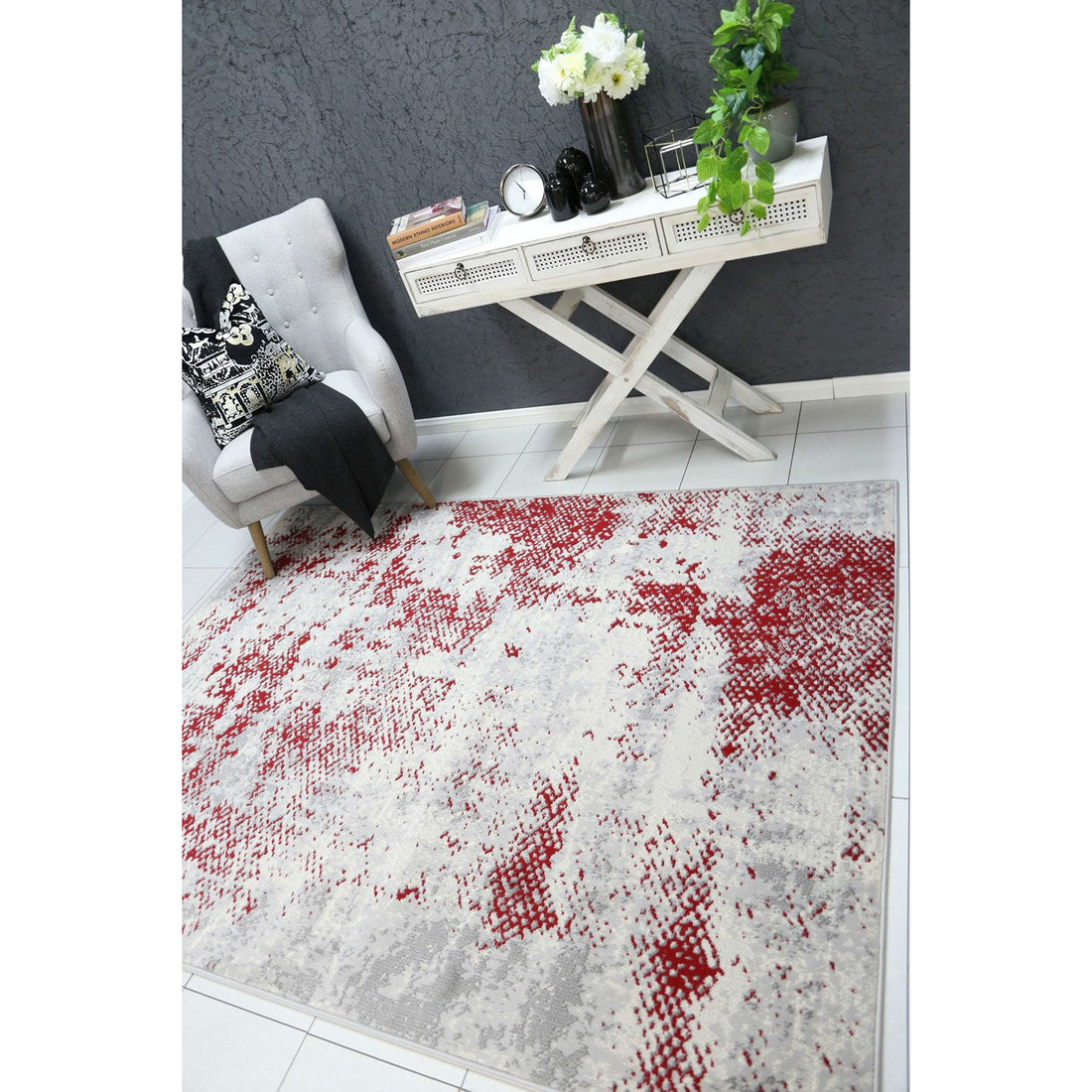 Allure Modern Abstract Red Rug 160x220 cm