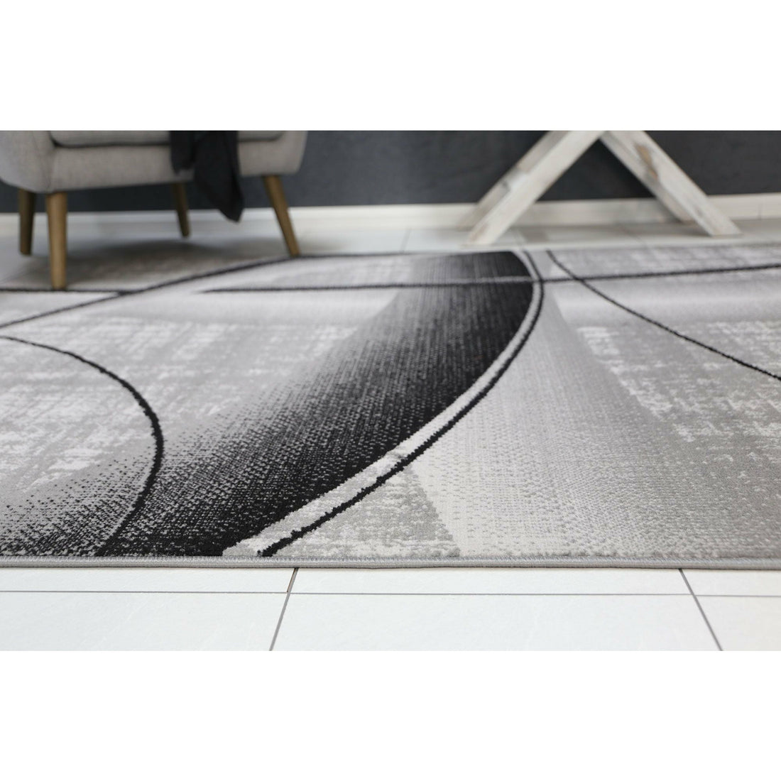 Allure Modern Artistic Grey Rug 240x330 cm