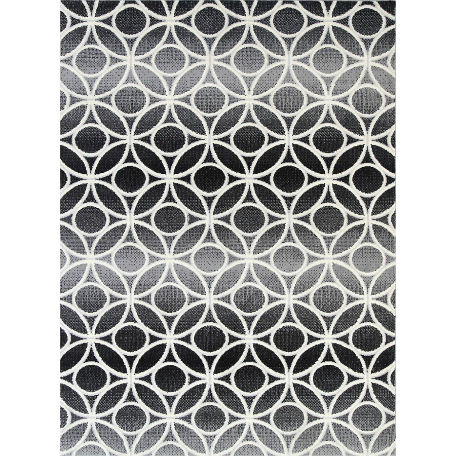 Allure Modern Geometric Grey Rug 80x300 cm