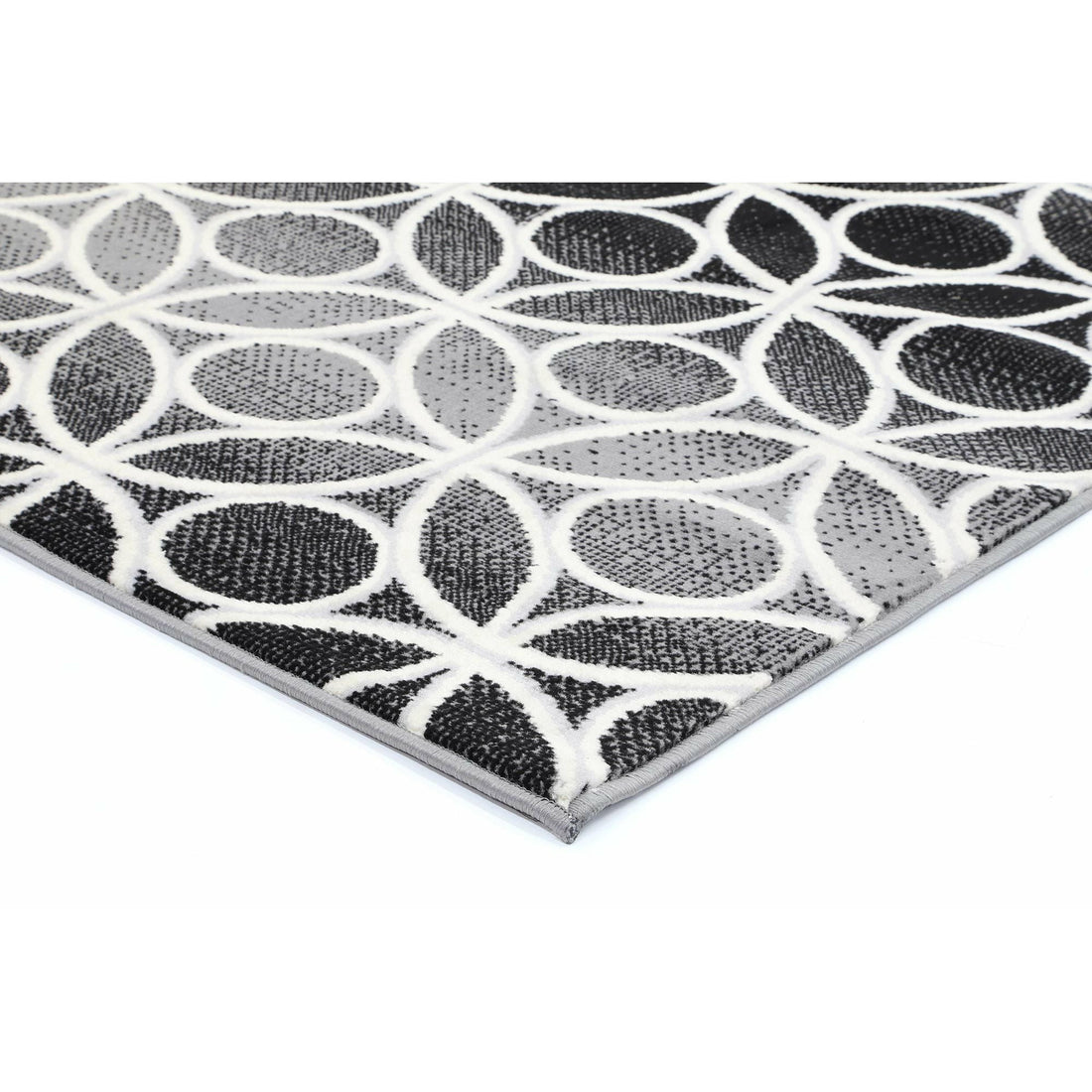 Allure Modern Geometric Grey Rug 80x300 cm