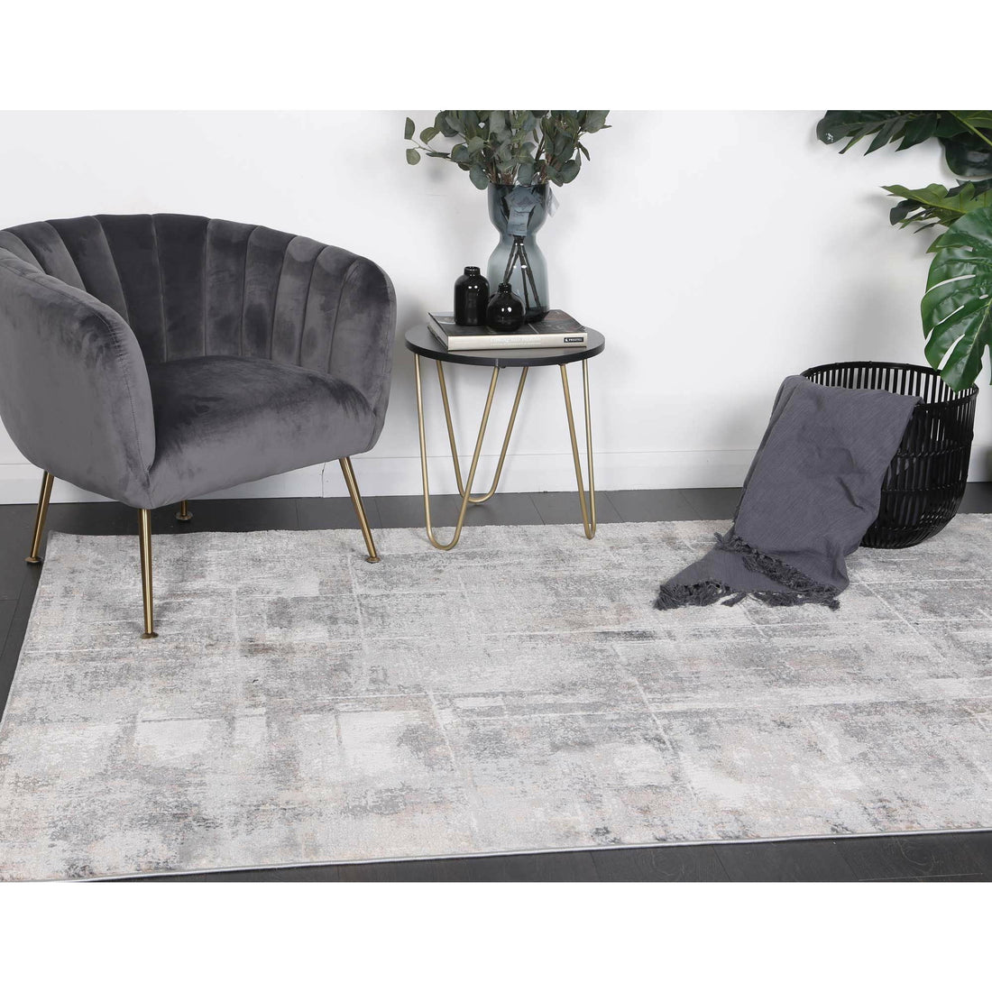 Amelia Beige Grey Modern Rug 160x230 cm