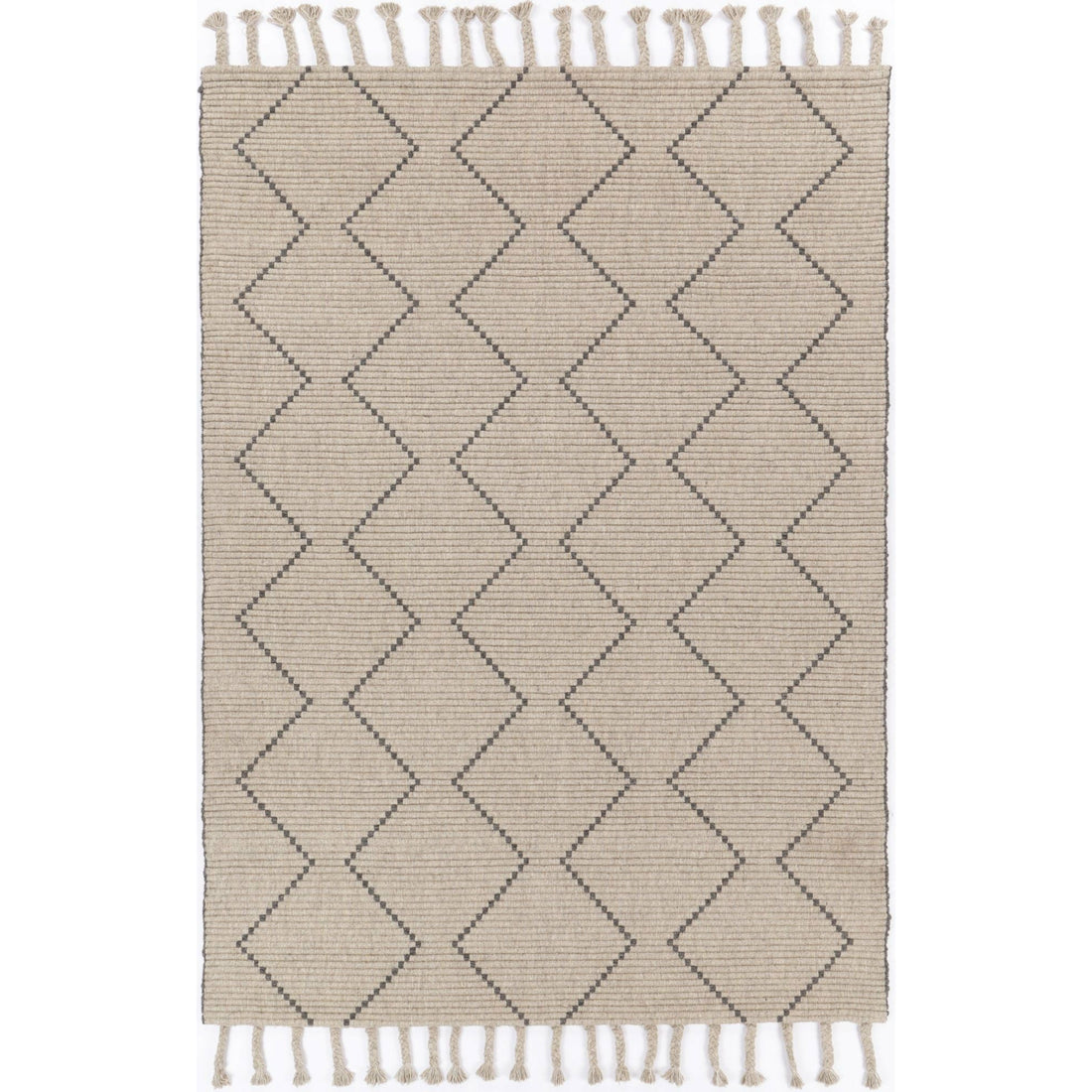 Leilani Diamond Tassel Ash Rug 160x230cm