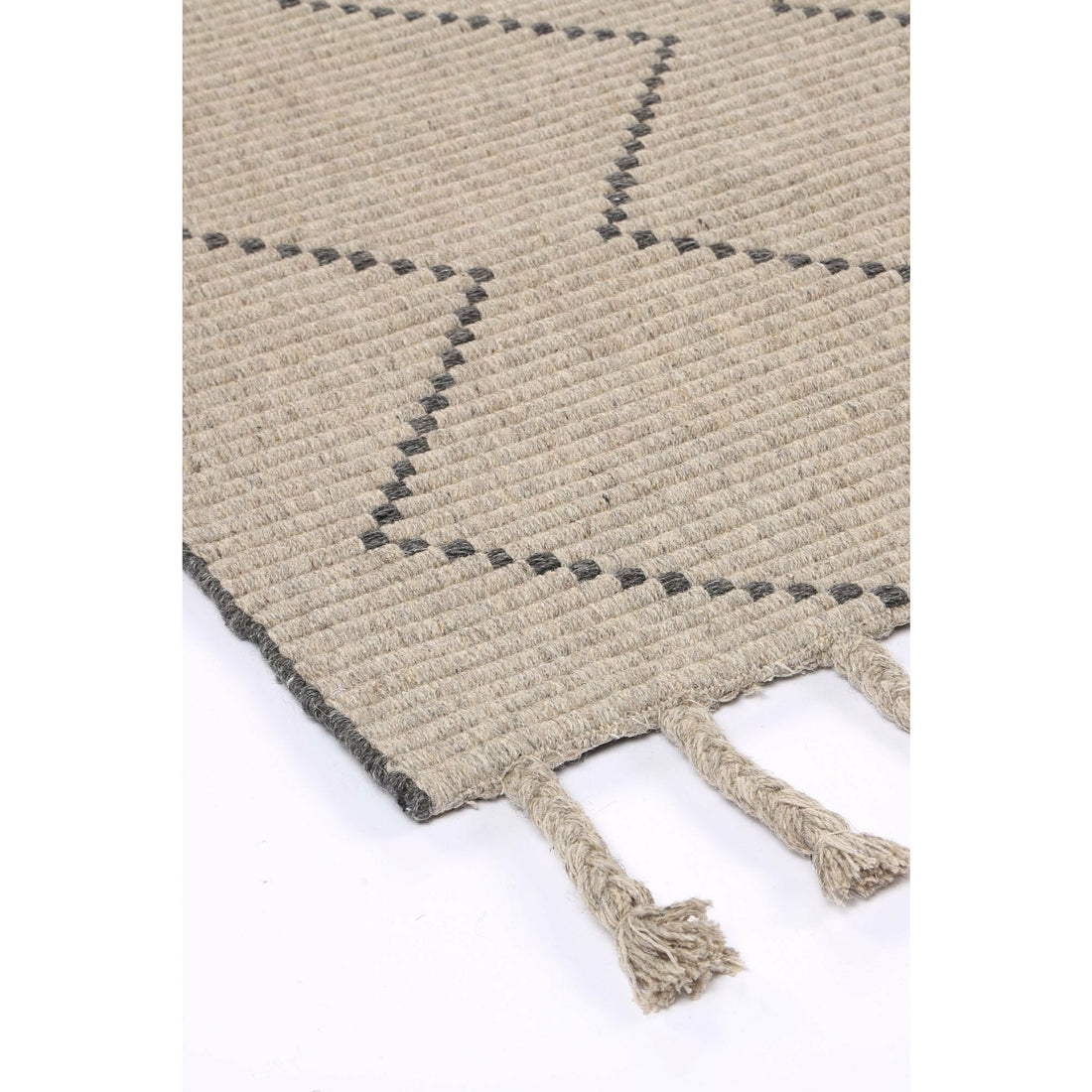 Leilani Diamond Tassel Ash Rug 160x230cm