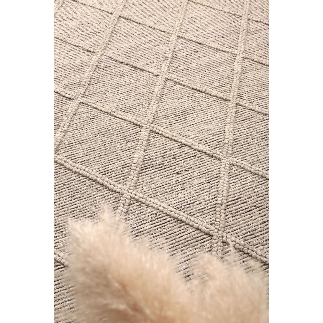 Leilani Diamond Braided Ash Rug 160x230cm