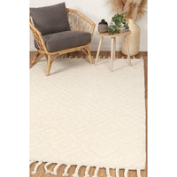 Leilani Plush Diamond Cream Rug 160x230cm