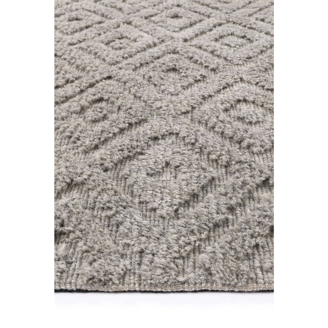 Leilani Plush Diamond Grey Rug 200x290cm